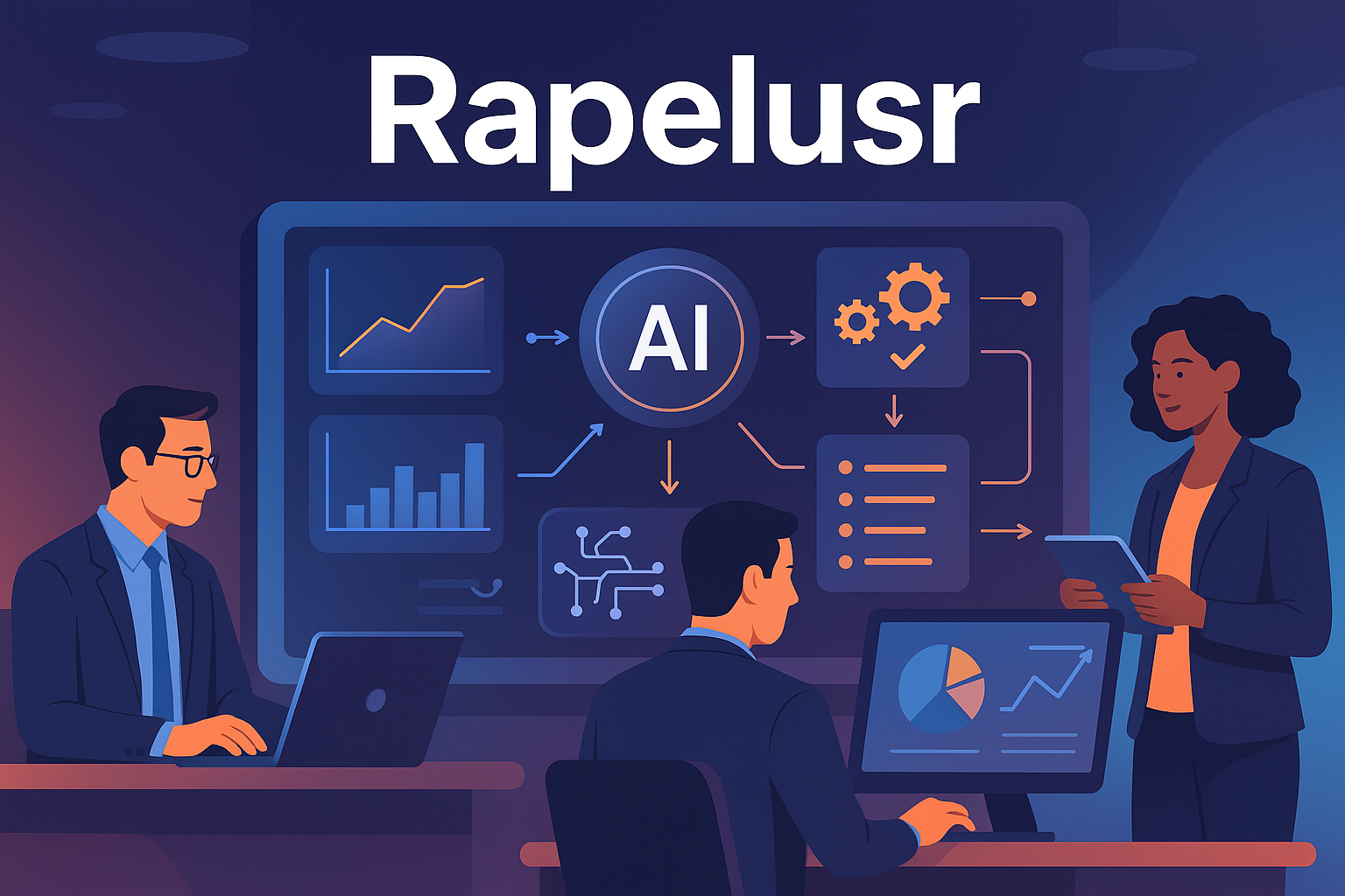 Rapelusr platform interface showing AI tools, automation, and user-friendly dashboard