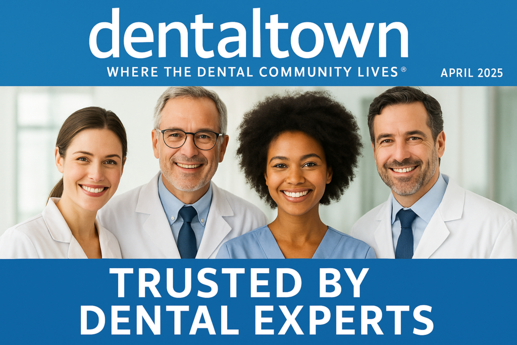 Cover of DentalTown Magazine featuring dental professionals.