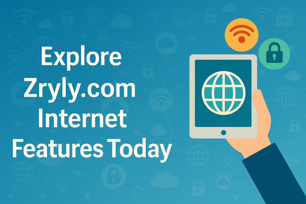 Explore Zryly.com Internet Features Today Promotional banner for Zryly.com Internet with digital icons
