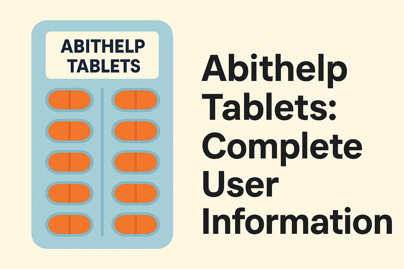 Blister pack of Abithelp Tablets with informational title