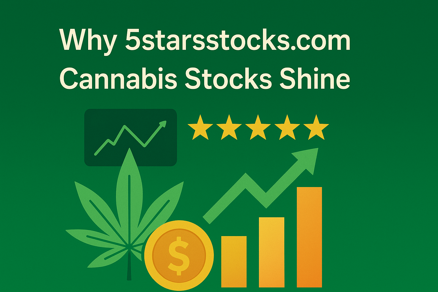 Cannabis investment trends visualized with charts and symbols