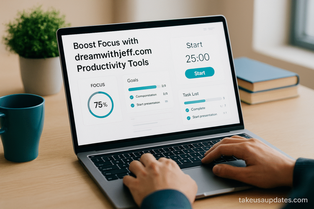 User working on dreamwithjeff.com productivity dashboard to improve focus